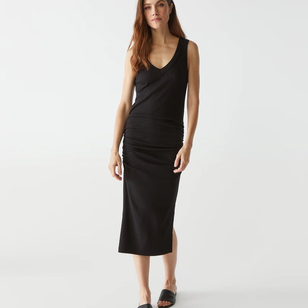 Michael Stars Lori Ribbed V-Neck Dress